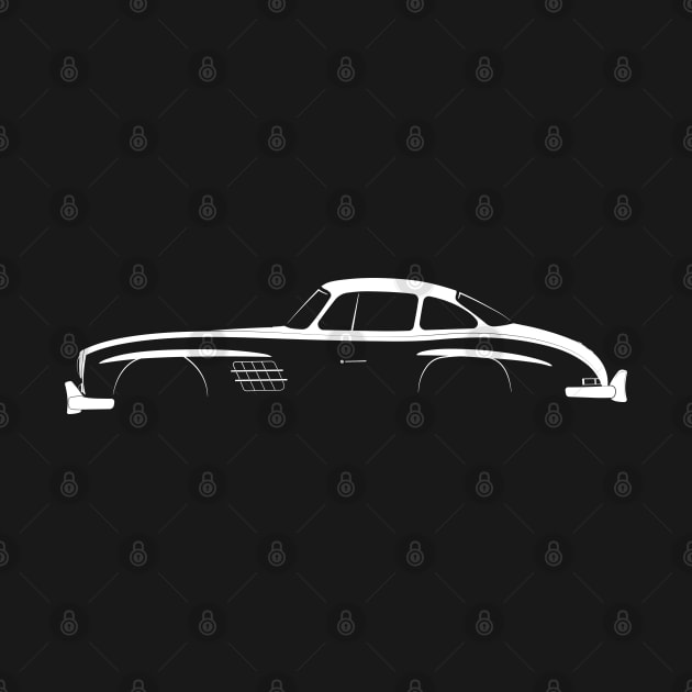 Mercedes-Benz 300 SL Gullwing Silhouette by Car-Silhouettes