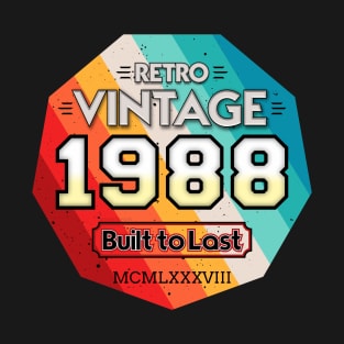 Born 1988 vintage Birthday Retro T-Shirt