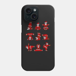 Santa Claus in Yoga Poses Phone Case