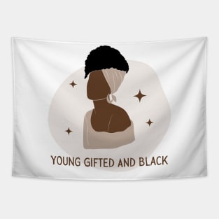 Young Gifted and Black Woman Tapestry