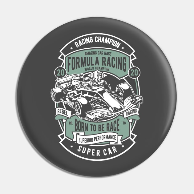 Formula Racing Pin by Genuine Vintage