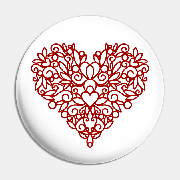 RED HEART Pin by MAYRAREINART