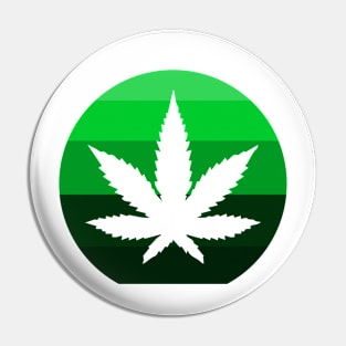 Pot Leaf Circle Logo Pin