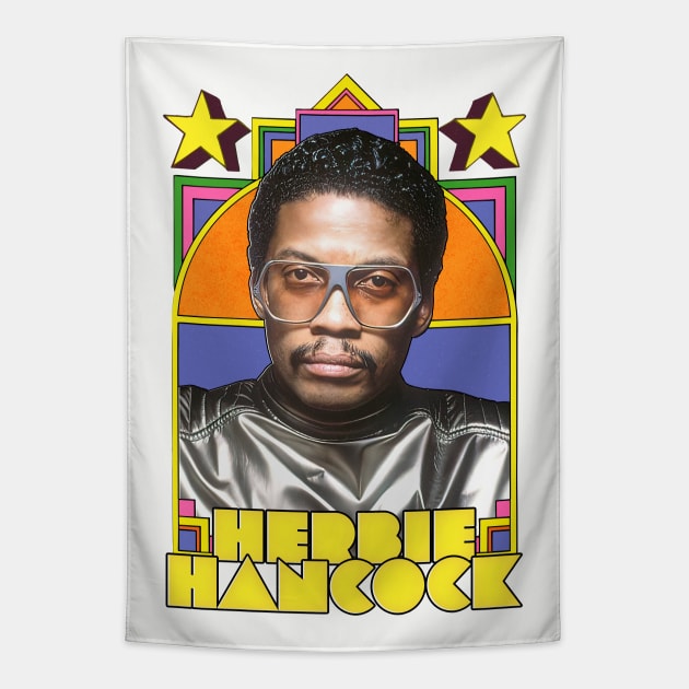 Herbie Hancock /\/ Retro Jazz Music Fan Design Tapestry by DankFutura