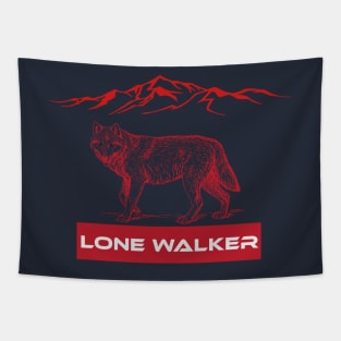 Lone walker wolf Tapestry