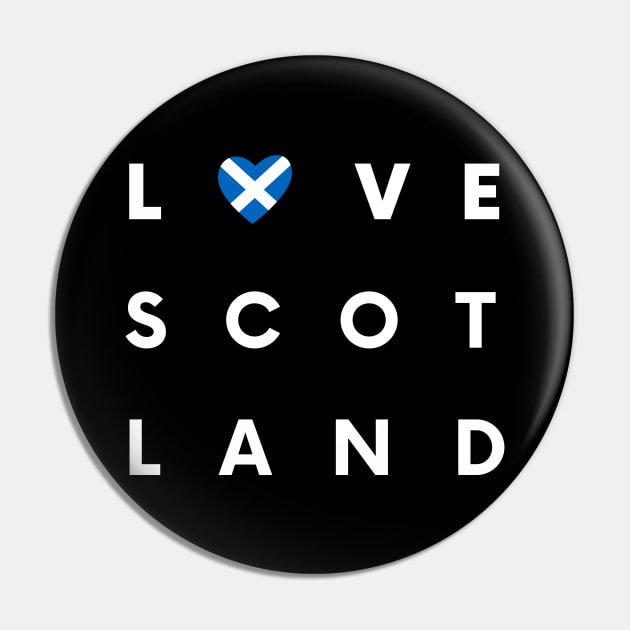 Love Saltire Flag Heart of Scotland Pin by allscots