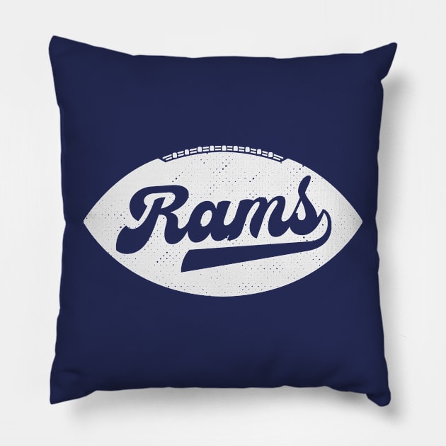 Retro Rams Football Pillow by SLAG_Creative