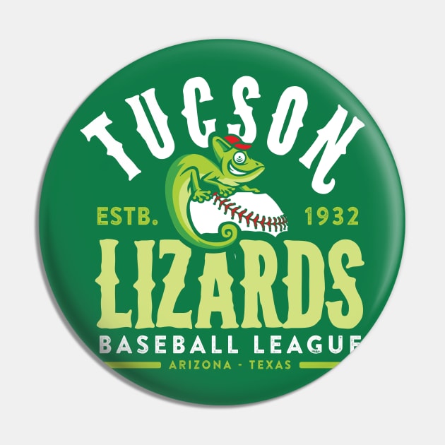 Tucson Lizards Baseball Pin by MindsparkCreative