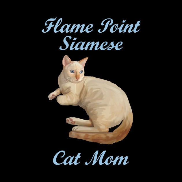 Flame Point Siamese Cat Mom by Art by Deborah Camp