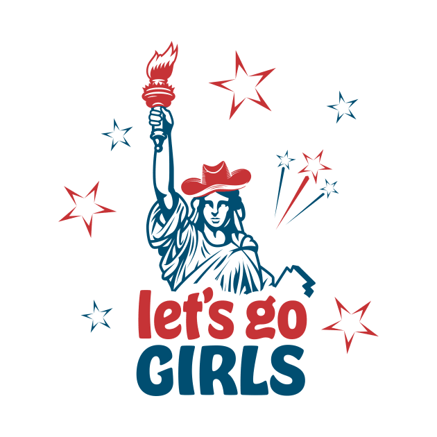 Let's Go Girls 4th of July by Craftee Designs