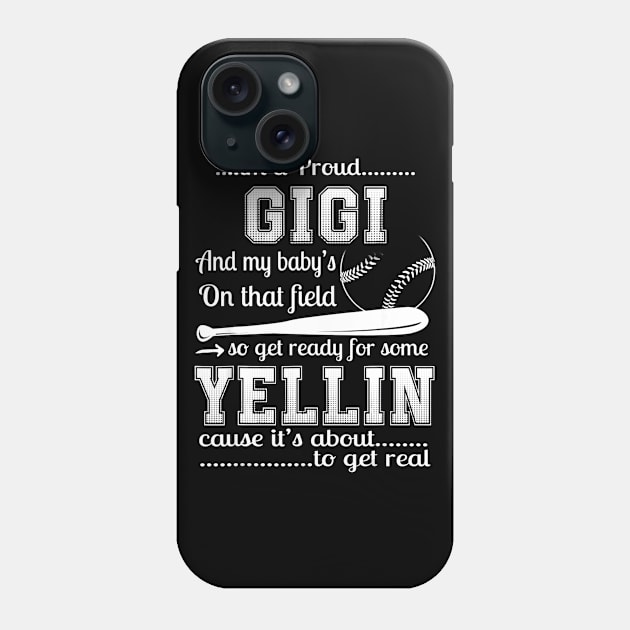 Proud Mama Baseball Shirt Funny Gigi Of Baseball Player Gift Phone Case by Chicu