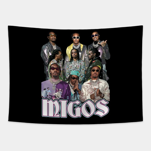 Migos Magic Transform Your Wardrobe with Rap Royalty-Inspired Tees Tapestry by WillyPierrot