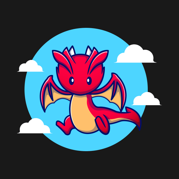 Cute Dragon Flying Cartoon by Catalyst Labs