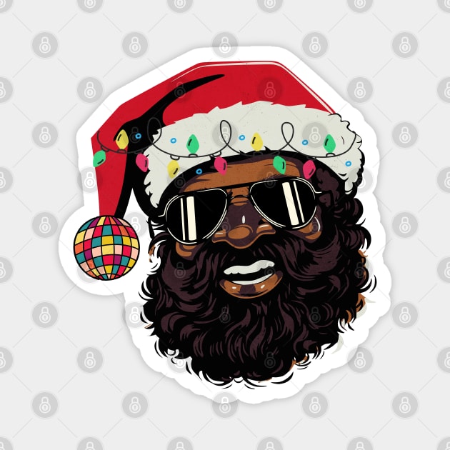 Afro Santa Magnet by MZeeDesigns