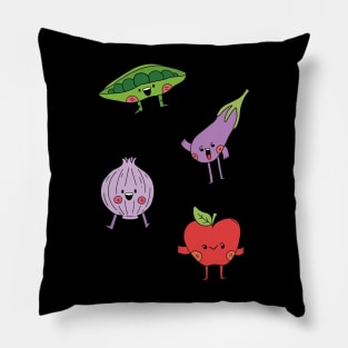 Cute Vegetables, Kawaii Veggies Pillow