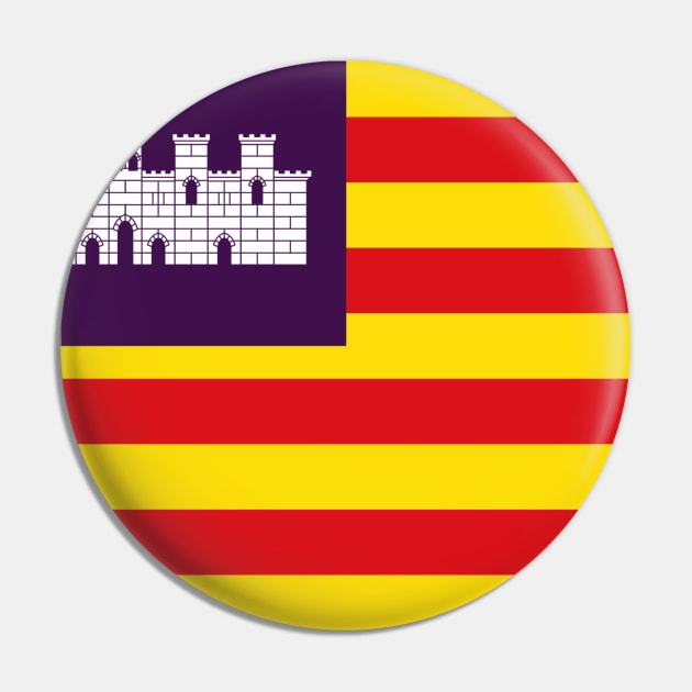 Flag of the Balearic Islands Pin by brigadeiro