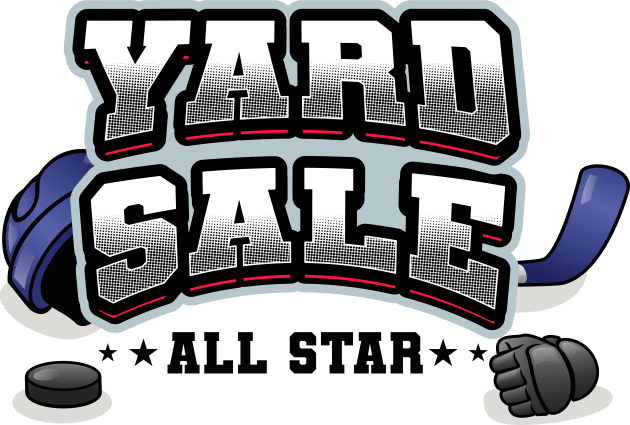Ice hockey yard sale all star (on light colors) Kids T-Shirt by Messy Nessie
