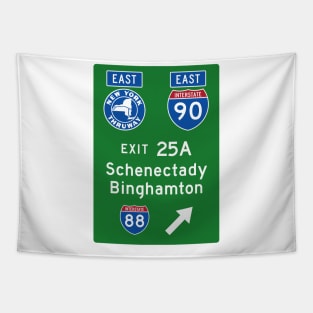 New York Thruway Eastbound Exit 25A: Schenectady Binghamton I-88 Tapestry