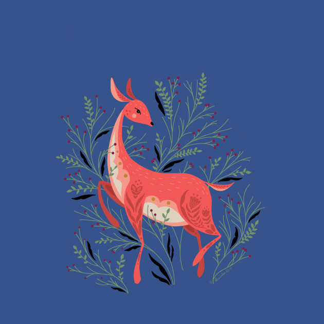 Discover Folk Deer - Deer - T-Shirt