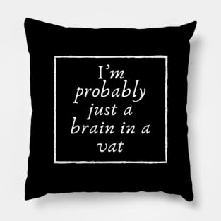 I'm probably just a brain in a vat Pillow