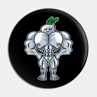 Cute Swole Daikon Pin