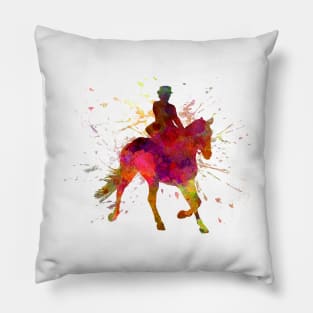 Watercolor horse show Pillow