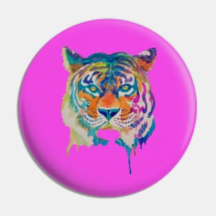 Dripping Paint Tiger Pin