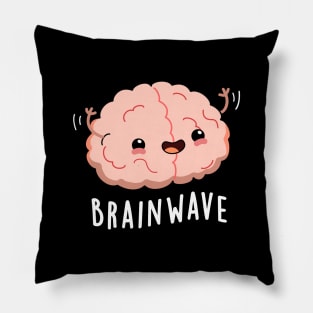 Brain Wave Cute Anatomy Pun Pillow