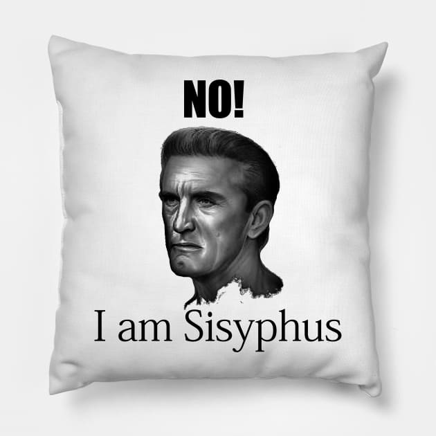 No! I am Sisyphus Pillow by Azentuary