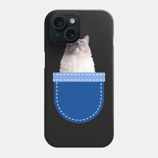 Cat in Pocket (Ragdoll Cat) Phone Case