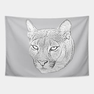 Cougar face Tapestry