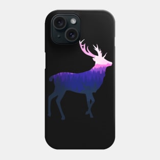 Stag Deer Buck King of the Forest - Blue Phone Case