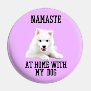 namaste at home with my dog Pin