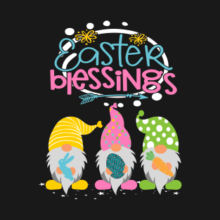 Easter Gnomes Cute Spring Blessings Fun Egg Hunting Basket T-Shirt