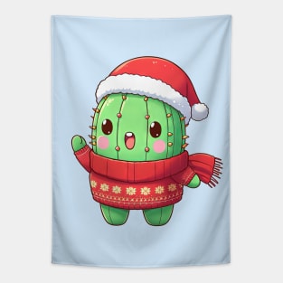 Cute Christmas Cactus Tapestry