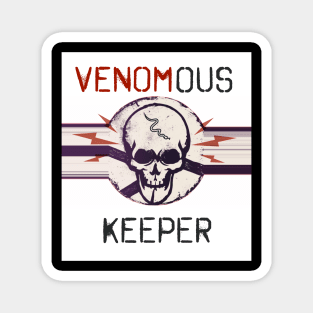 Venomous Keeper Skull (back print) Magnet