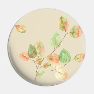 Watercolor Branch in Autumn Colors Pin