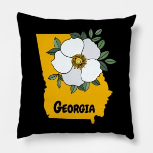 Georgia Cherokee Rose State Flower Pillow