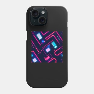 Futuristic cyberpunk space abstract colorfull pattern Phone Case