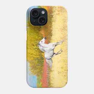 White Horse in Autumn Phone Case