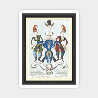 The Dandies Coat Of Arms - Mens Fashion Caricature Magnet