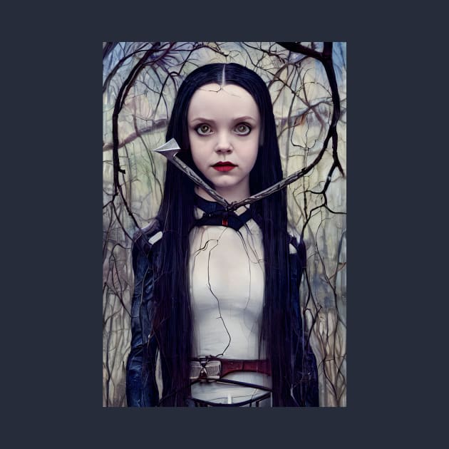 Wednesday Addams Anime Portrait by AIPerfection