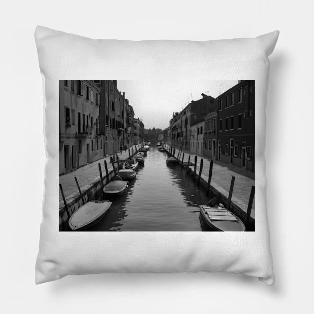 Typical "Street" in Venice Pillow by rodneyj46