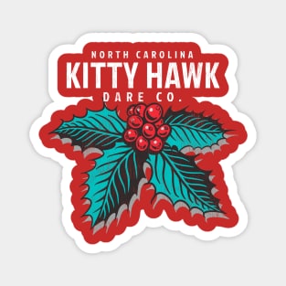 Kitty Hawk, NC Christmas Vacationing Holiday Holly Magnet