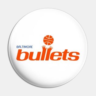 Baltimore Bullets Retro Defunct NBA Team Fan Art Pin