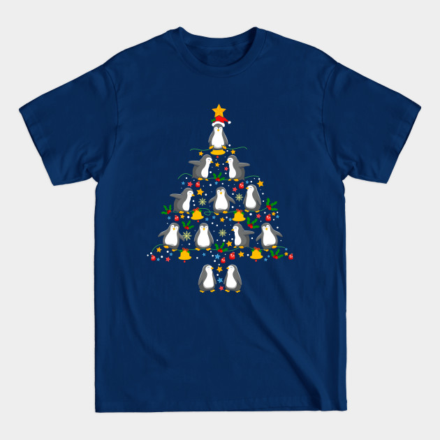 Discover Cute Penguin Christmas Tree Gift Decor Xmas Tree - Penguin Christmas Tree - T-Shirt