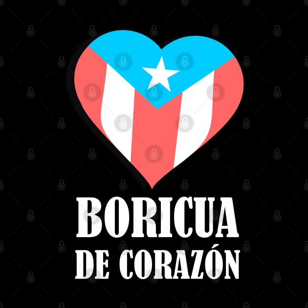 Boricua Flag Heart Text by bydarling