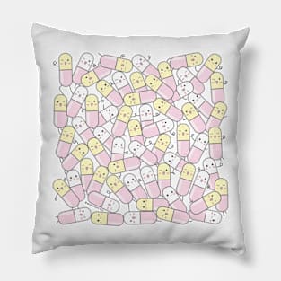 cute pills cartoon Pillow