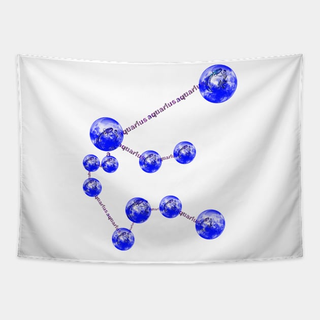 New Aquarius zodiac constellation Tapestry by INDONESIA68