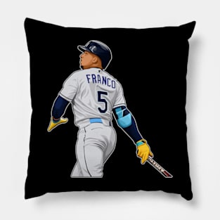 Wander Franco #5 Hit RBI Doubles Pillow